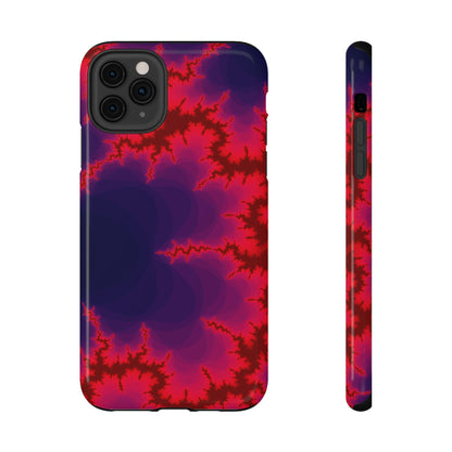 Neon Fractal Lightning Phone Case – MagSafe Compatible for iPhone & Samsung Galaxy