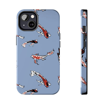 Minimalistic Chinese Koi Fish Painting for iPhone 11-15 All Sizes