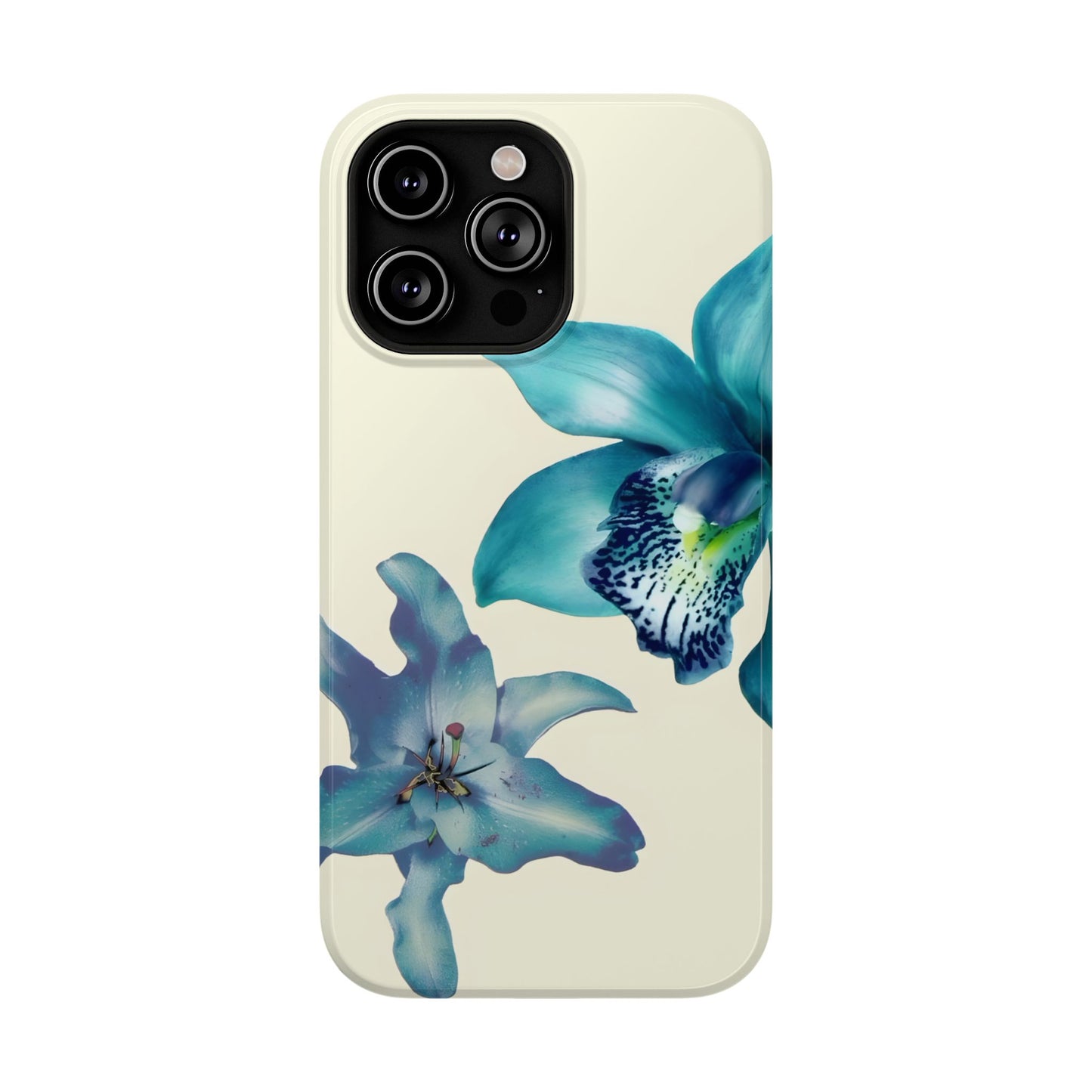 Blue Orchid Floral Phone Case – MagSafe Compatible for iPhone & Samsung Galaxy