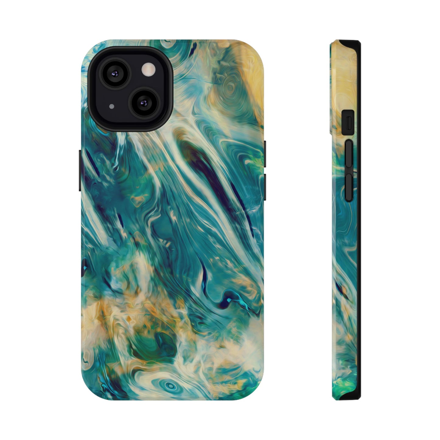 Oceanic Flow Abstract Phone Case – MagSafe Compatible for iPhone & Samsung Galaxy