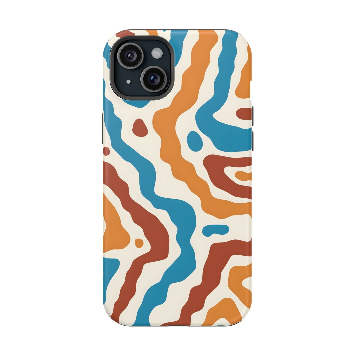 Abstract Retro Wave Phone Case – MagSafe Compatible for iPhone & Samsung Galaxy