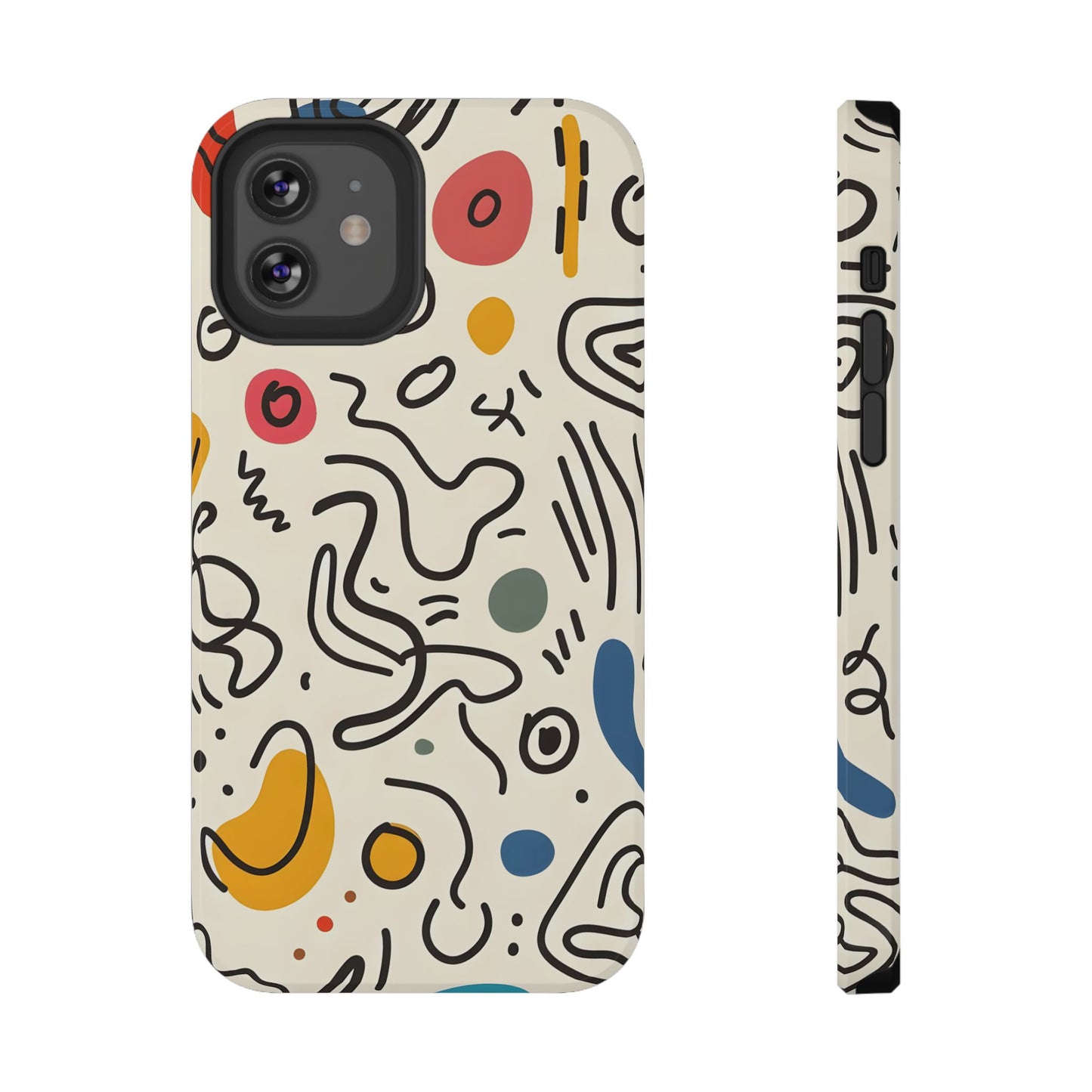 Abstract Doodle Art Phone Case – MagSafe Compatible for iPhone & Samsung Galaxy