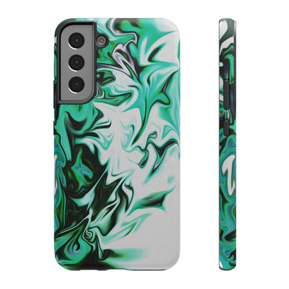 Emerald Green Marble Swirl Phone Case – MagSafe Compatible for iPhone & Samsung Galaxy