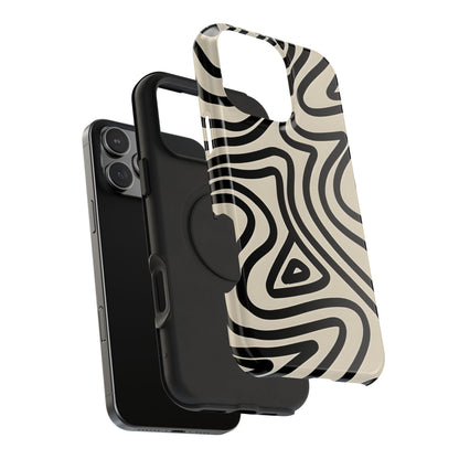 Abstract Maze Line Art Phone Case – MagSafe Compatible for iPhone & Samsung Galaxy