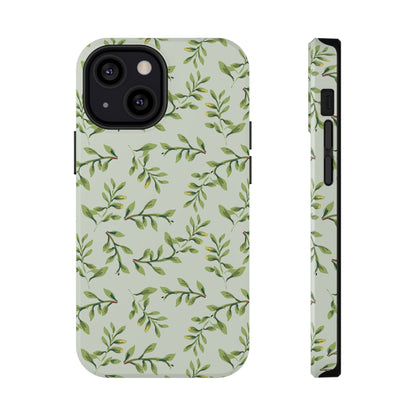 Olive Branch Botanical Phone Case – MagSafe Compatible for iPhone & Samsung Galaxy