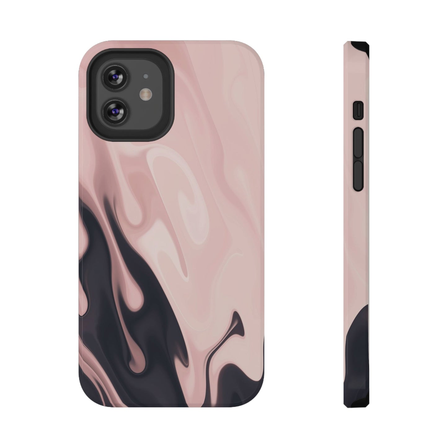 Blush Noir Ink Flow Phone Case – MagSafe Compatible for iPhone & Samsung Galaxy