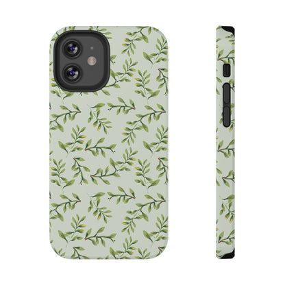 Olive Branch Botanical Phone Case – MagSafe Compatible for iPhone & Samsung Galaxy