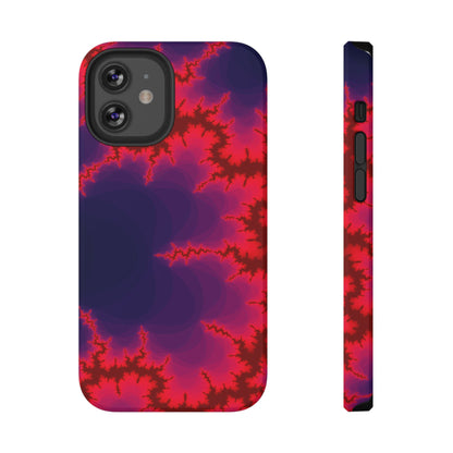 Neon Fractal Lightning Phone Case – MagSafe Compatible for iPhone & Samsung Galaxy