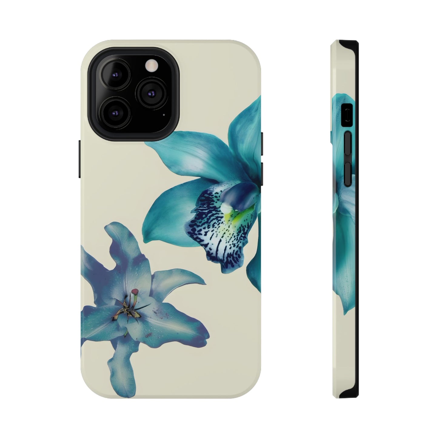 Blue Orchid Floral Phone Case – MagSafe Compatible for iPhone & Samsung Galaxy