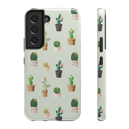 Desert Bloom Cactus Phone Case – Cute Succulent Print, MagSafe Compatible for iPhone & Samsung Galaxy