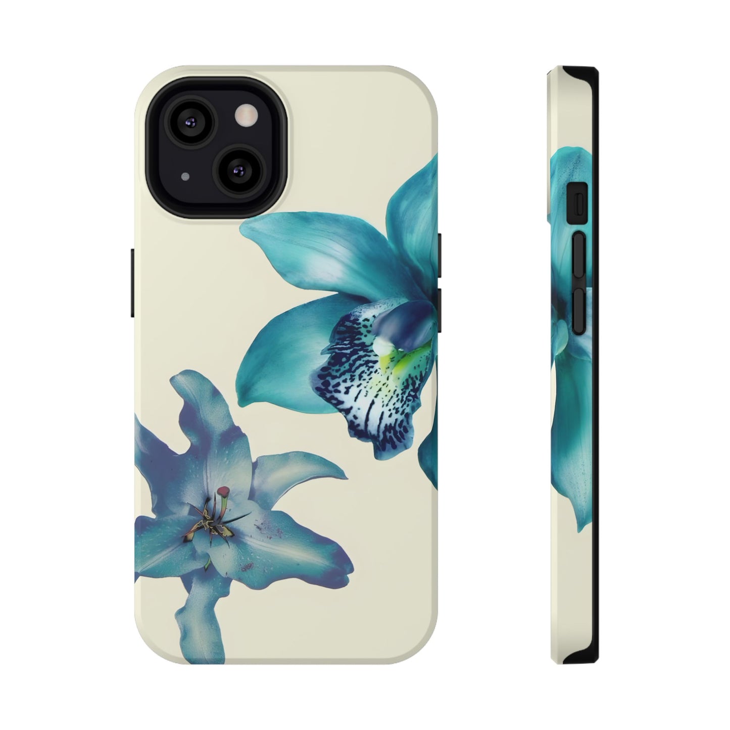 Blue Orchid Floral Phone Case – MagSafe Compatible for iPhone & Samsung Galaxy
