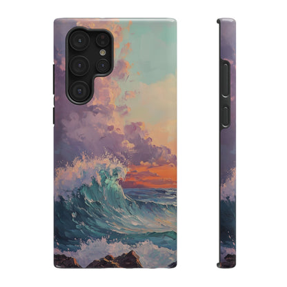 Ocean Sunset Waves Phone Case – MagSafe Compatible for iPhone & Samsung Galaxy