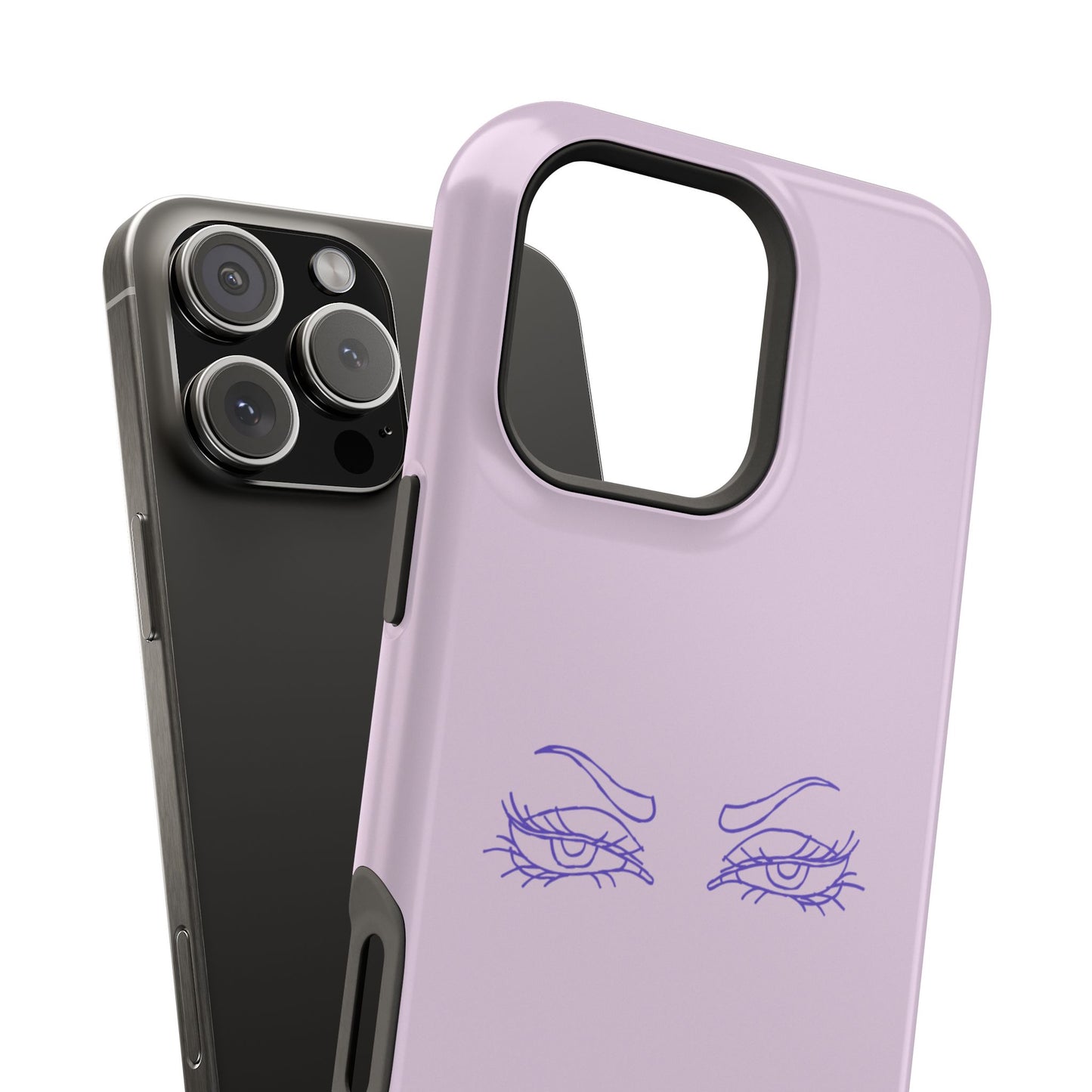 Sassy Line Art Eyes Phone Case – MagSafe Compatible for iPhone & Samsung Galaxy