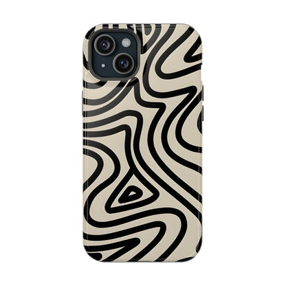 Abstract Maze Line Art Phone Case – MagSafe Compatible for iPhone & Samsung Galaxy