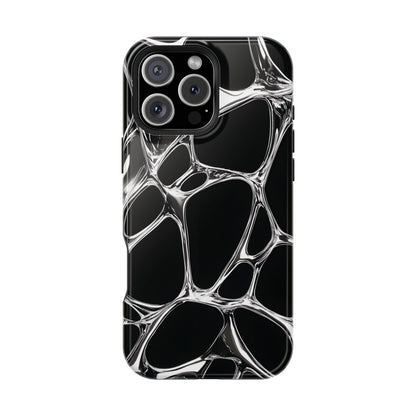 Liquid Metal Abstract Phone Case – MagSafe Compatible for iPhone & Samsung Galaxy