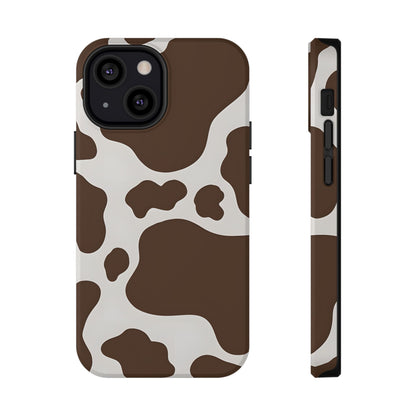 Brown Cow Print Phone Case – MagSafe Compatible for iPhone & Samsung Galaxy