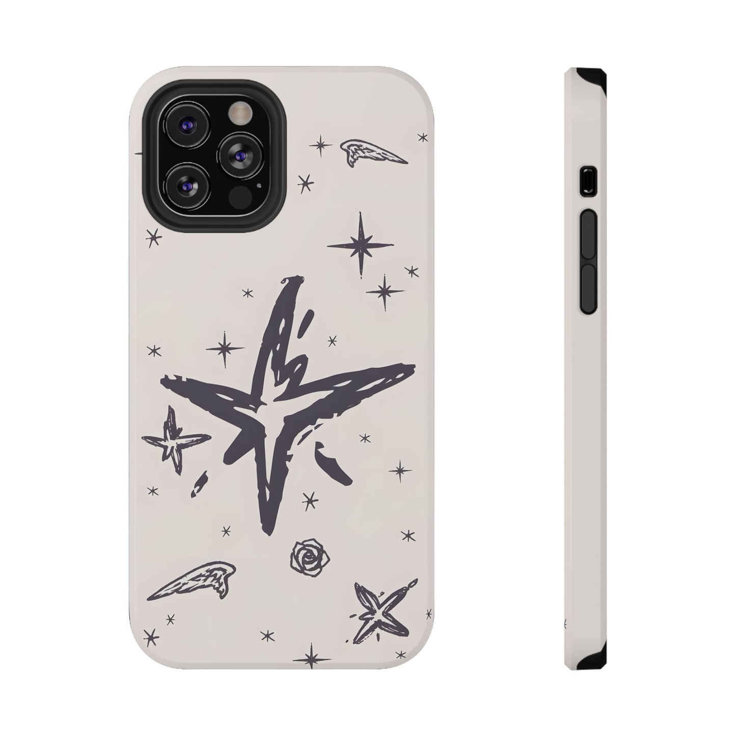 Sketch Star Doodle Phone Case – MagSafe Compatible for iPhone & Samsung Galaxy