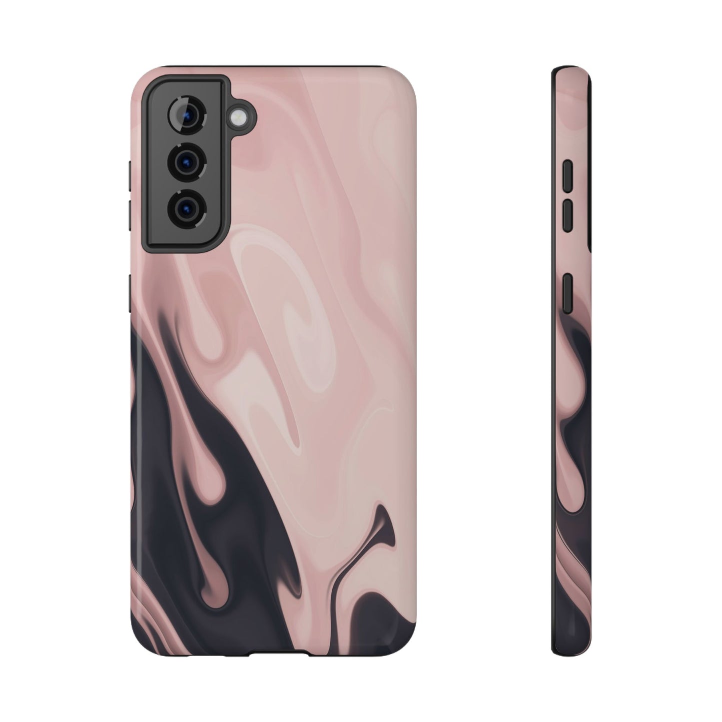 Blush Noir Ink Flow Phone Case – MagSafe Compatible for iPhone & Samsung Galaxy