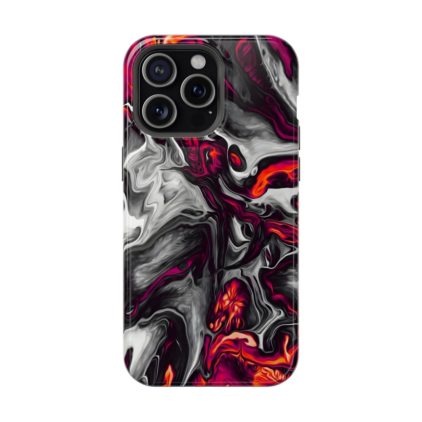 Dark Marble Swirl Phone Case – MagSafe Compatible for iPhone & Samsung Galaxy