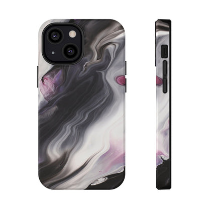 Galaxy Smoke Noir Marble Phone Case – MagSafe Compatible for iPhone & Samsung Galaxy