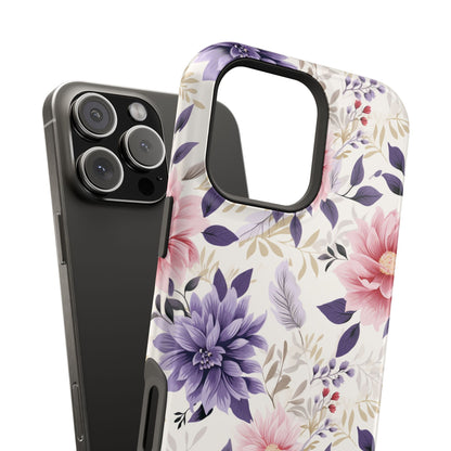 Elegant Vintage Floral Phone Case – MagSafe Compatible for iPhone & Samsung Galaxy