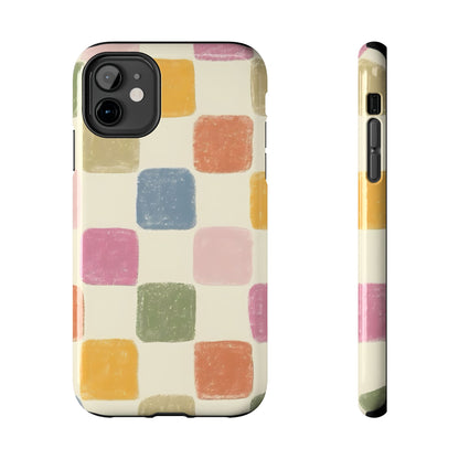 Pastel Checkered Tough Phone Case - iPhone 15-11 All Sizes