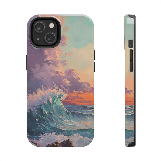 Painterly Waves Tough Phone Case - iPhone 15-11 All Sizes