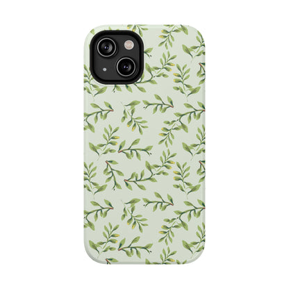 Olive Branch Botanical Phone Case – MagSafe Compatible for iPhone & Samsung Galaxy