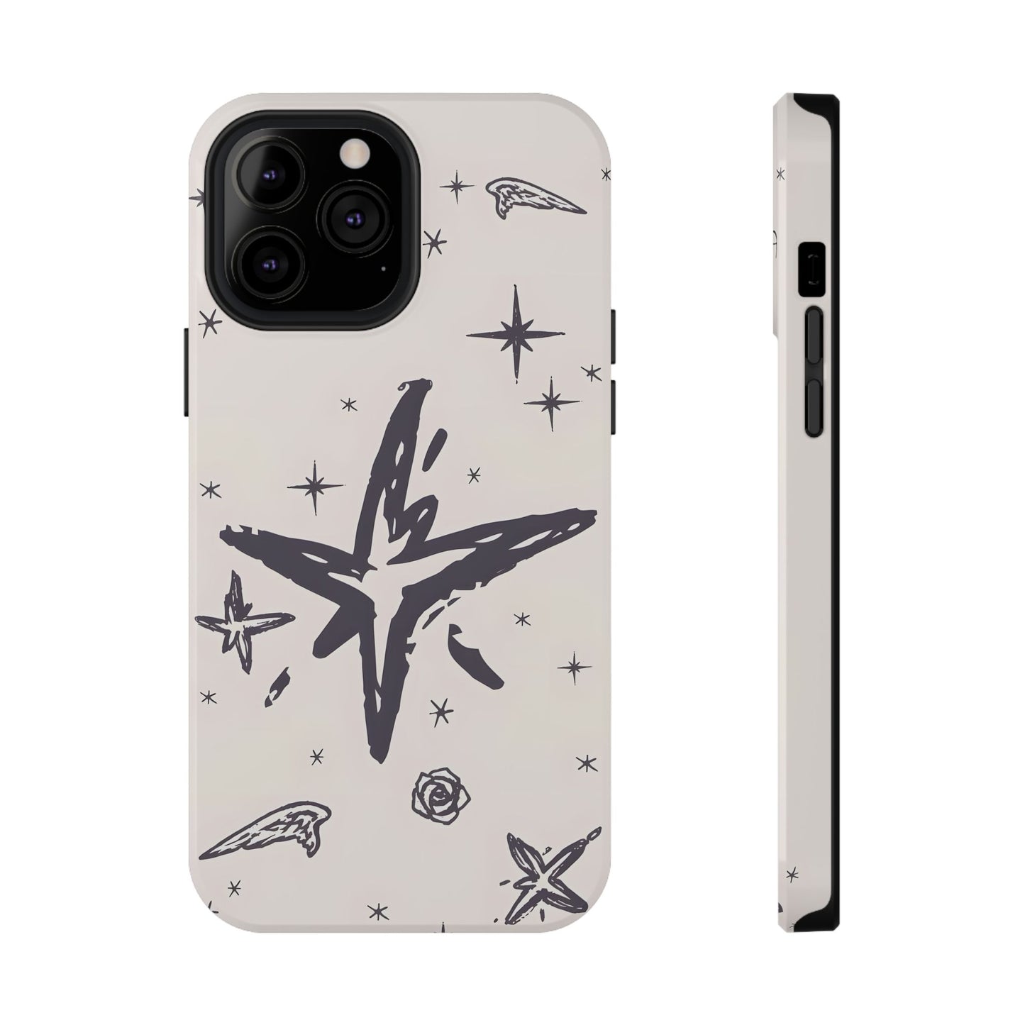 Sketch Star Doodle Phone Case – MagSafe Compatible for iPhone & Samsung Galaxy