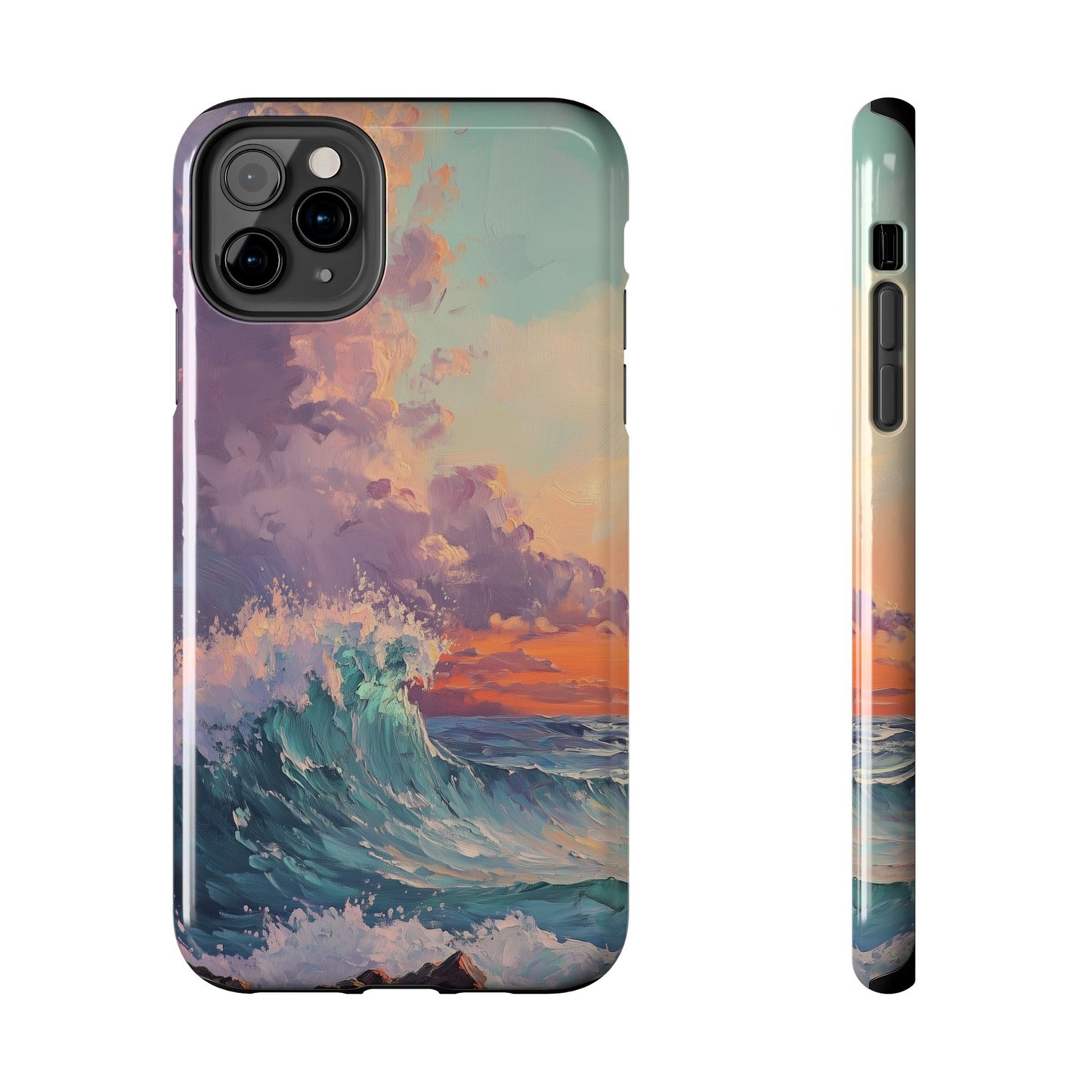 Painterly Waves Tough Phone Case - iPhone 15-11 All Sizes