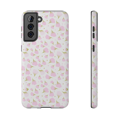 Soft Pink Petal Pattern Phone Case – MagSafe Compatible for iPhone & Samsung Galaxy