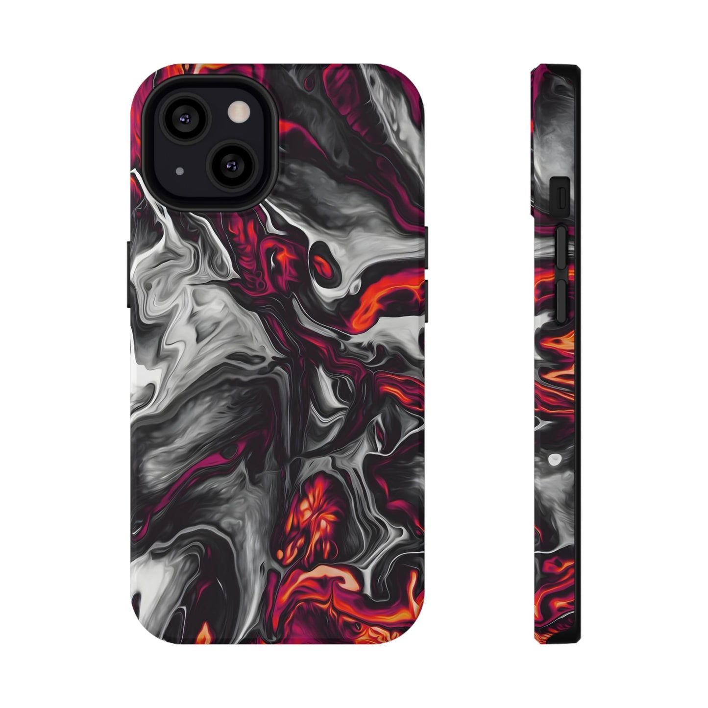 Dark Marble Swirl Phone Case – MagSafe Compatible for iPhone & Samsung Galaxy
