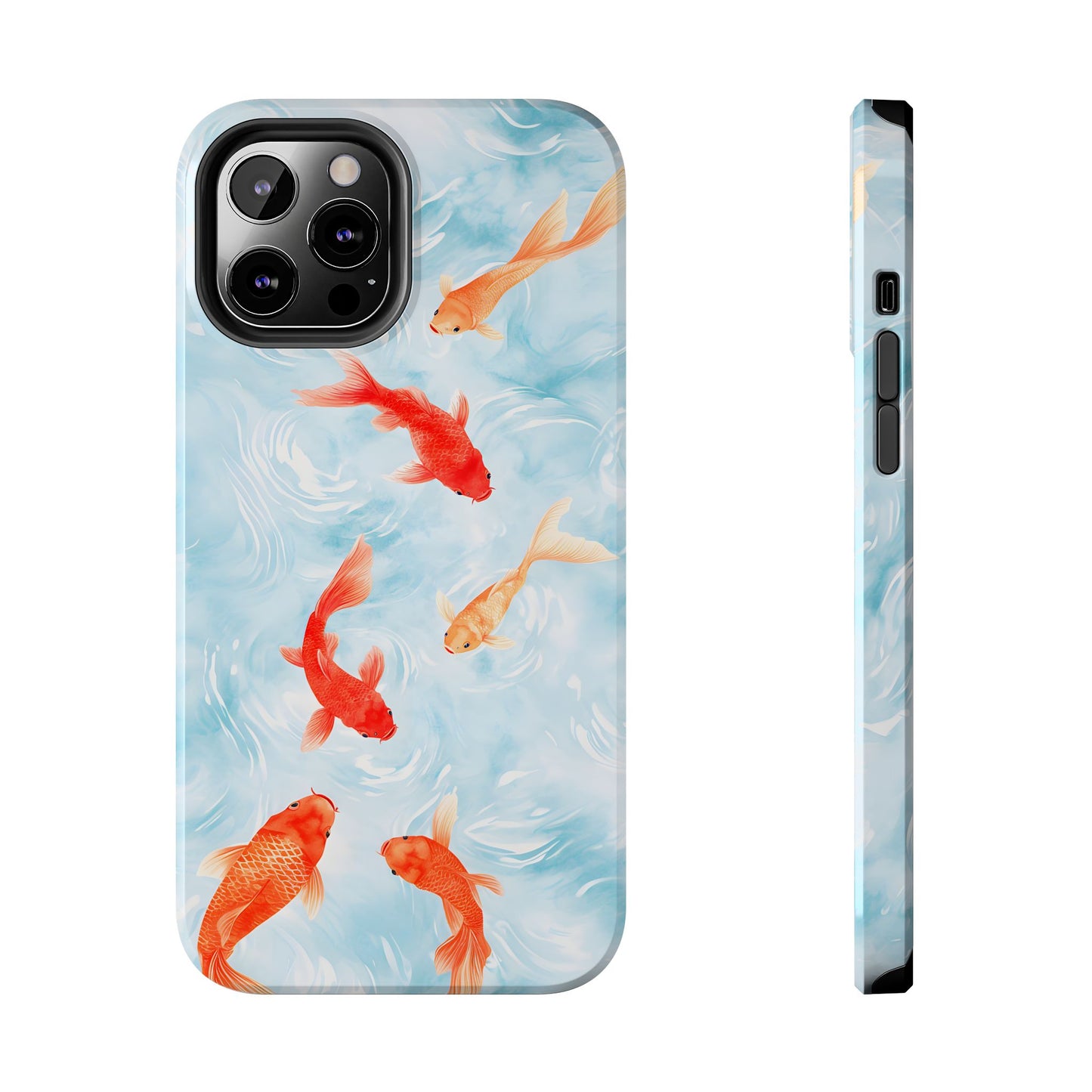 Koi Pond Painted Print for iPhone 11-15 All Sizes