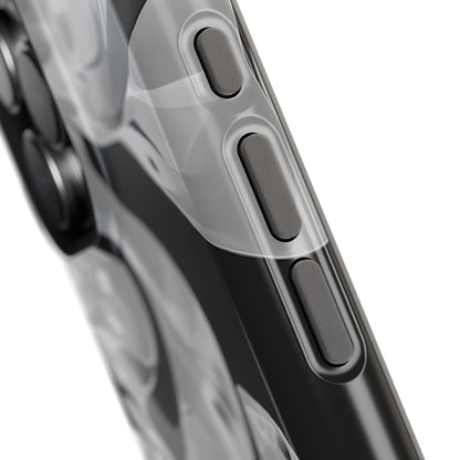 Abstract Monochrome Swirl Phone Case – MagSafe Compatible for iPhone & Samsung Galaxy