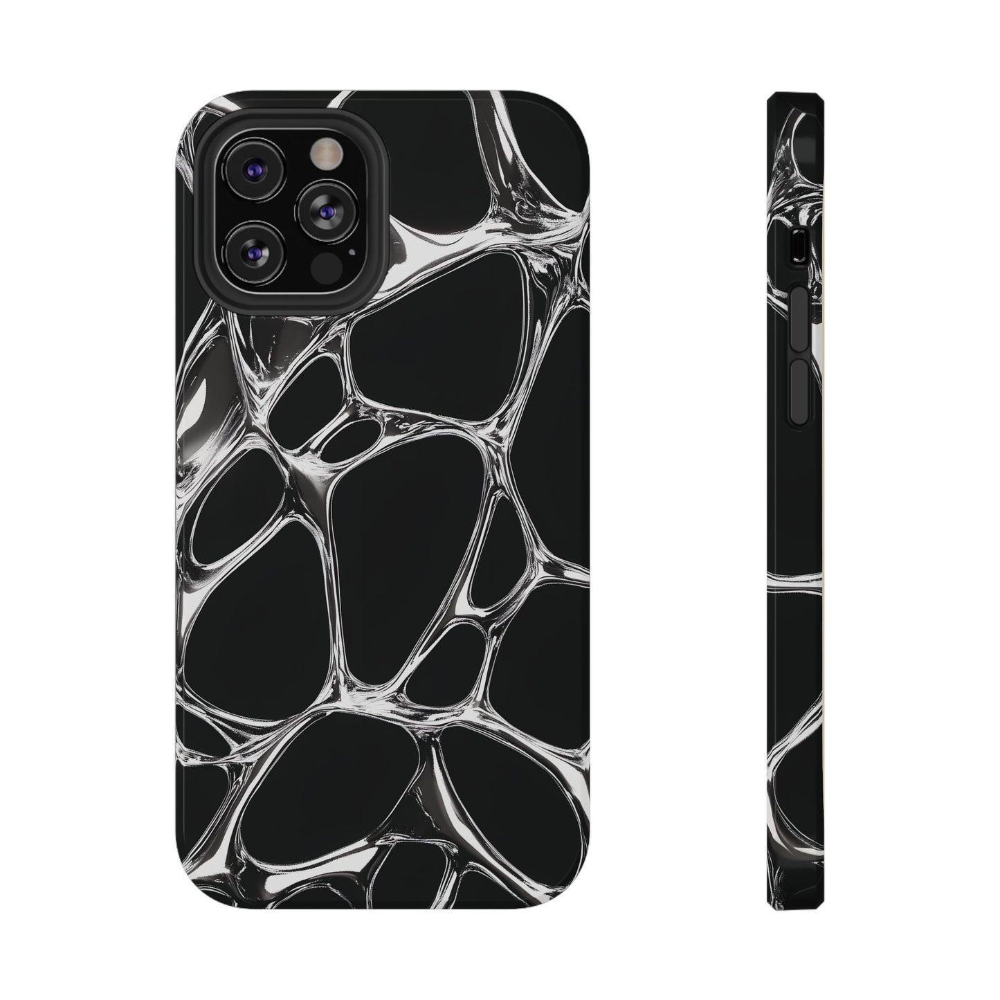 Liquid Metal Abstract Phone Case – MagSafe Compatible for iPhone & Samsung Galaxy
