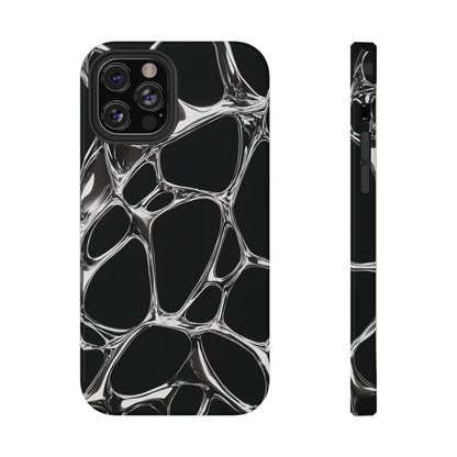 Liquid Metal Abstract Phone Case – MagSafe Compatible for iPhone & Samsung Galaxy