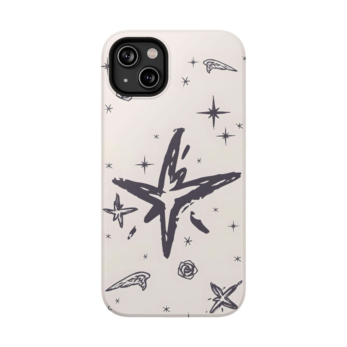Sketch Star Doodle Phone Case – MagSafe Compatible for iPhone & Samsung Galaxy