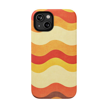 Retro Sunset Waves Phone Case – MagSafe Compatible for iPhone & Samsung Galaxy
