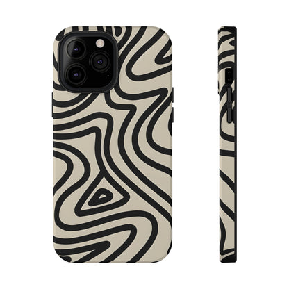 Abstract Maze Line Art Phone Case – MagSafe Compatible for iPhone & Samsung Galaxy