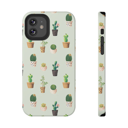 Desert Bloom Cactus Phone Case – Cute Succulent Print, MagSafe Compatible for iPhone & Samsung Galaxy