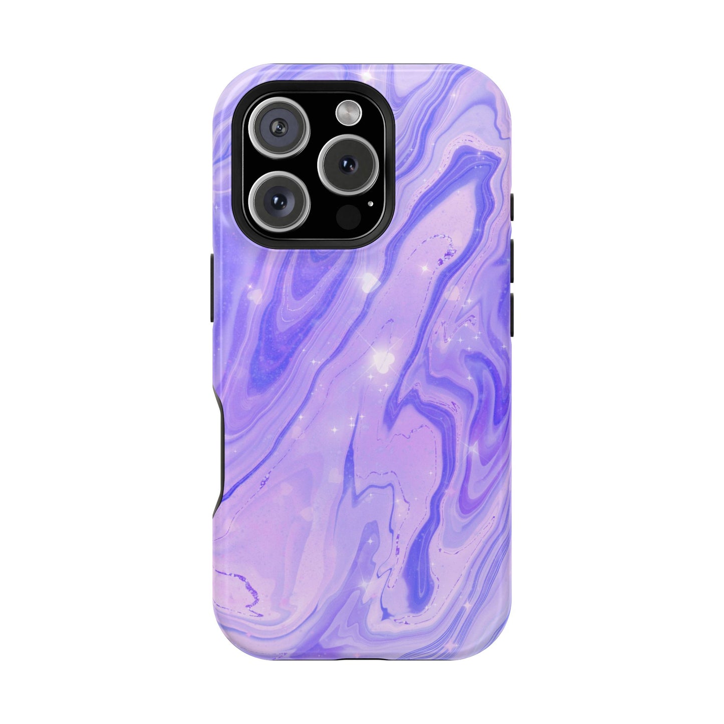 Lavender Marble Swirl Galaxy Phone Case – MagSafe Compatible for iPhone & Samsung Galaxy