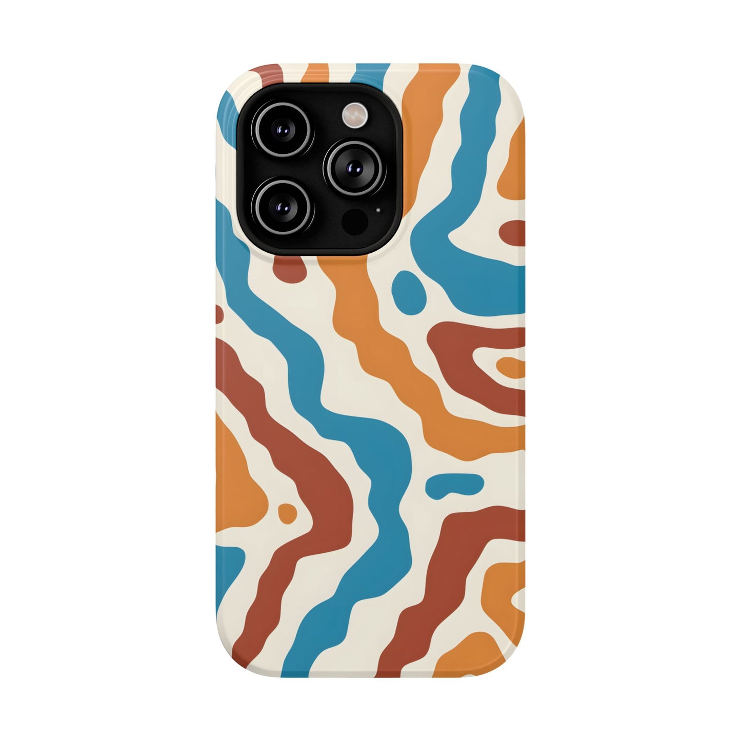 Abstract Retro Wave Phone Case – MagSafe Compatible for iPhone & Samsung Galaxy