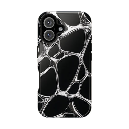 Liquid Metal Abstract Phone Case – MagSafe Compatible for iPhone & Samsung Galaxy