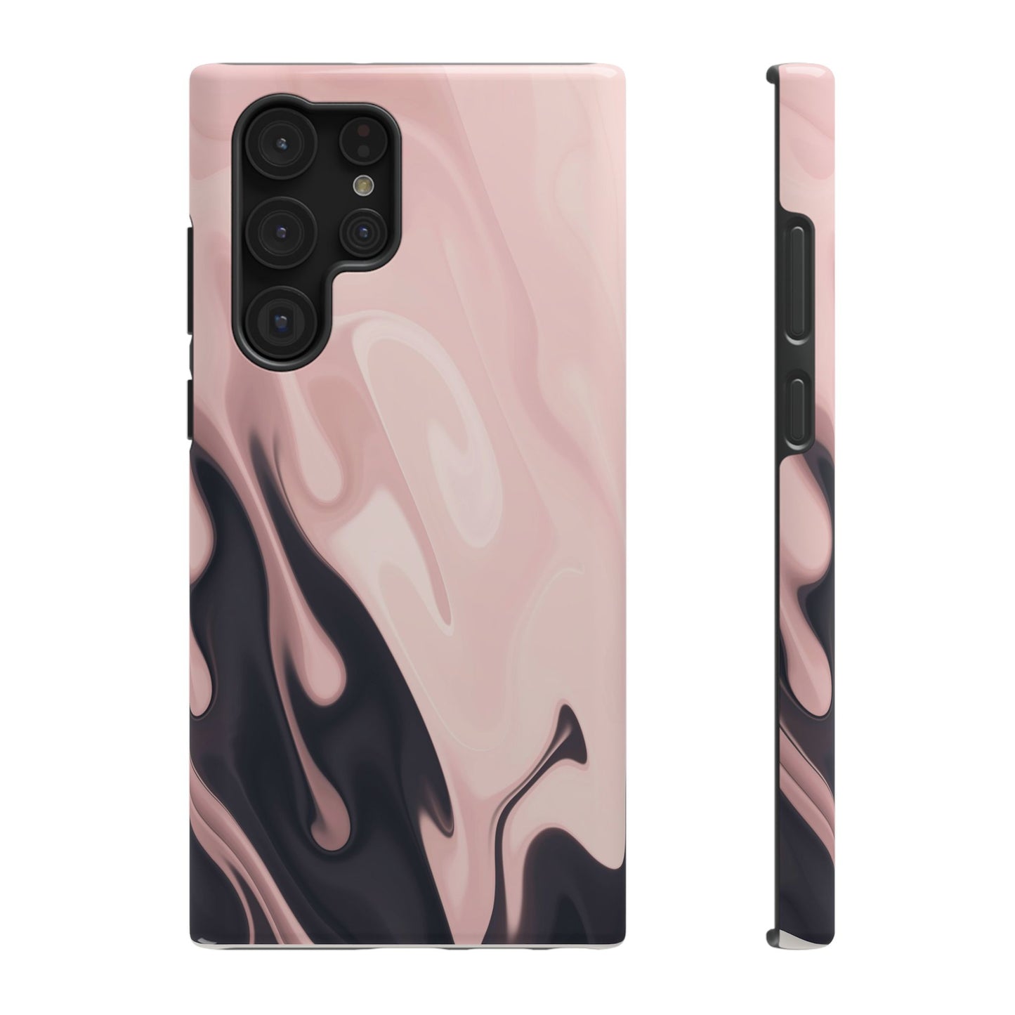 Blush Noir Ink Flow Phone Case – MagSafe Compatible for iPhone & Samsung Galaxy