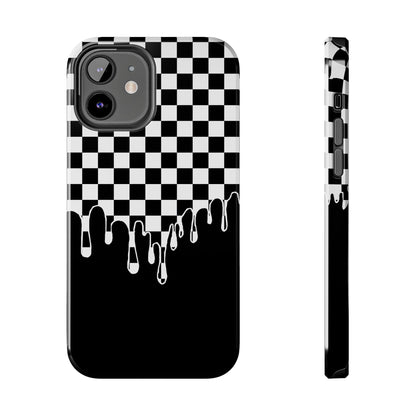 Melting Checkered Tough Case - iPhone 15-11 All Sizes