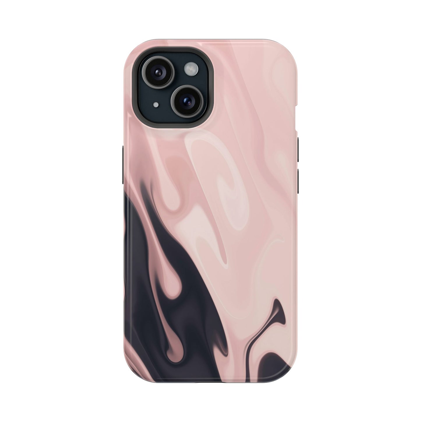 Blush Noir Ink Flow Phone Case – MagSafe Compatible for iPhone & Samsung Galaxy