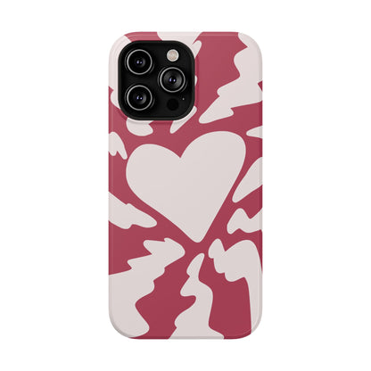 Bold Heartburst Abstract Phone Case – MagSafe Compatible for iPhone & Samsung Galaxy