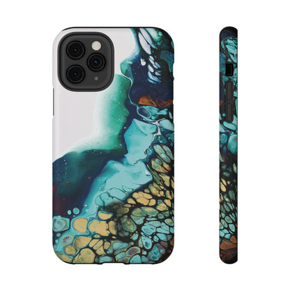 Ocean Reef Abstract Flow Phone Case – MagSafe Compatible for iPhone & Samsung Galaxy