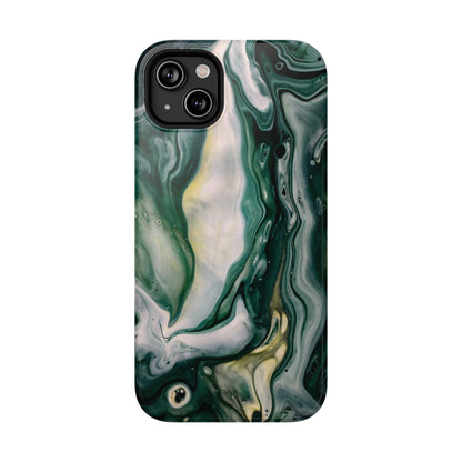 Mystic Forest Marble Swirl Phone Case – MagSafe Compatible for iPhone & Samsung Galaxy