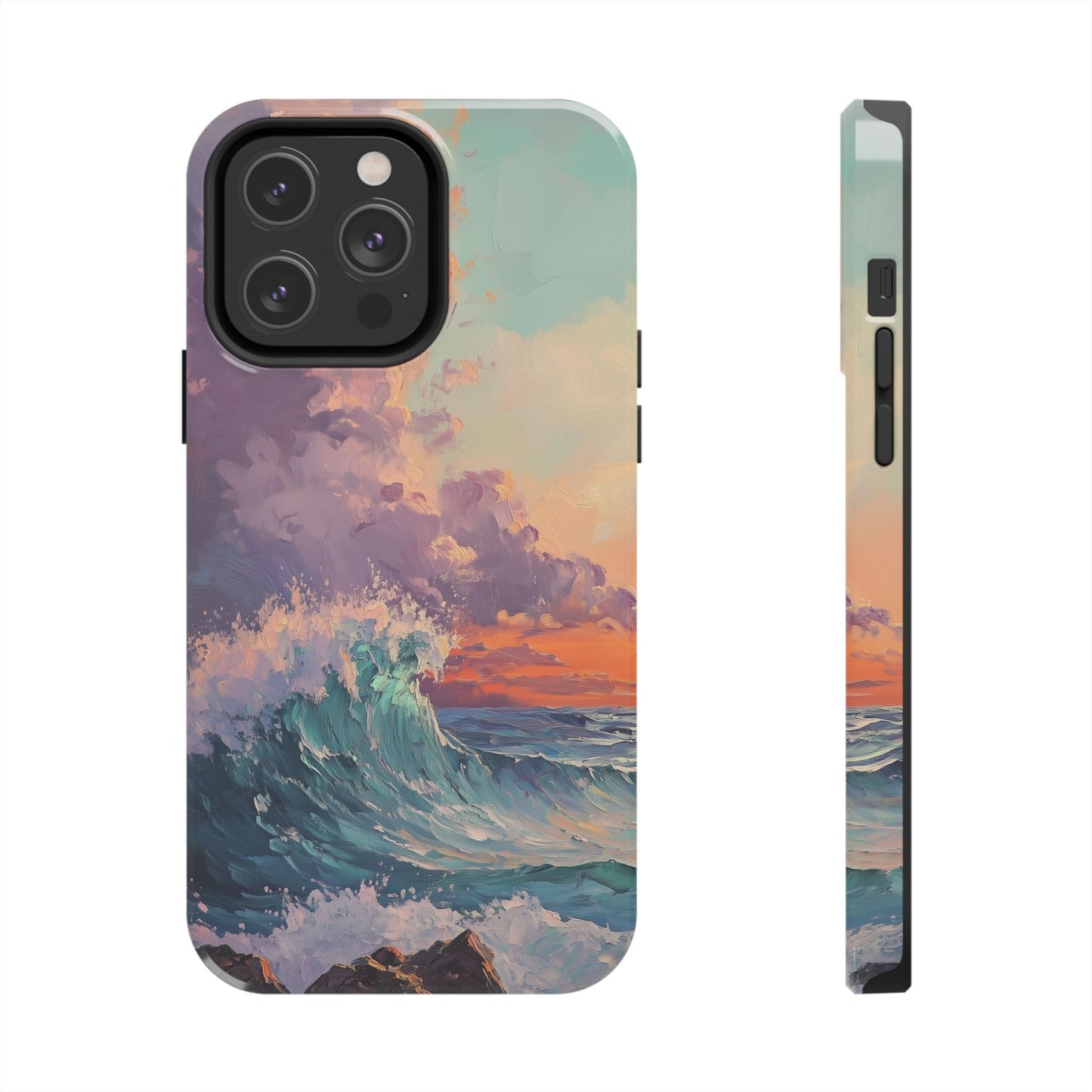 Painterly Waves Tough Phone Case - iPhone 15-11 All Sizes